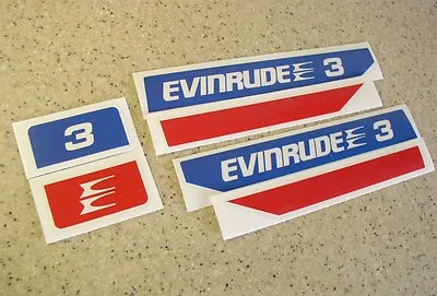 Evinrude Outboard Vintage Decal Kit 2 3 4 6 HP FREE SHIP + FREE Fish Decal! • $14