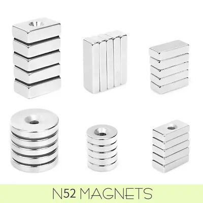 N52 Countersunk Round Cuboid Strong Magnets Rare Earth Neodymium Rare Magnets • $8.99