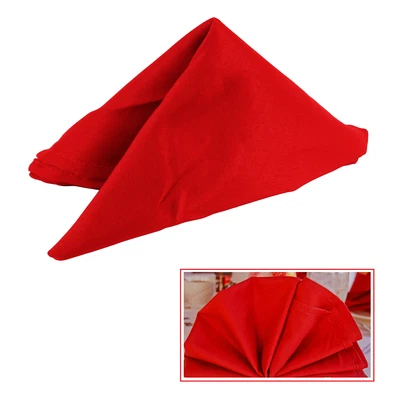 £2.79 • Buy 1pc Napkin Table Linen Dinner Cloth Polyester Hotel Wedding Christmas RED COLOR
