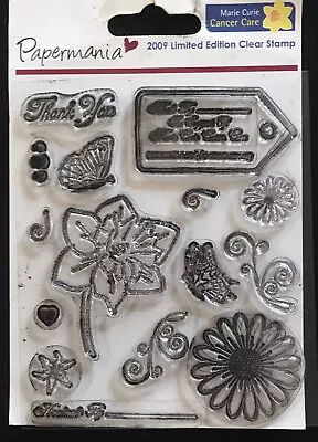 Papermania Marie Curie Clear Stamp Set - Flowers Daffodil Spring Handmade By Etc • £2.50