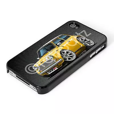 WickedKarz Cartoon Art Classic Rover Mini Cooper Yellow IPhone 5/6/7/X/11 Case • £15.50