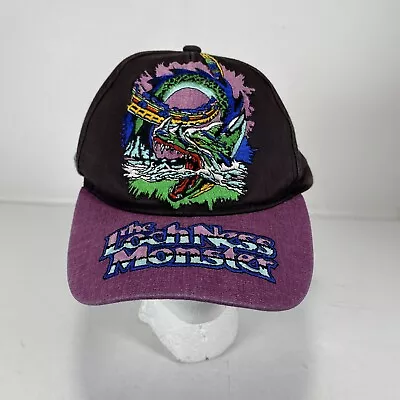 Vintage The Loch Ness Monster Hat Cap Snapback Embroidered Busch Gardens 90s * • $28.99