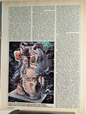 Peter Voulkos   Art Piece Vtg Orig  1978 Advertisement • $17.14