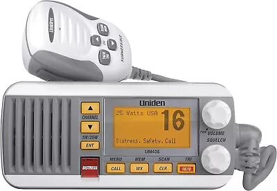 NIB! UNIDEN UM435 Fixed Mount VHF 25W Marine Radio White • $108.50