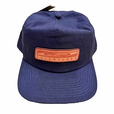 $40 Quicksilver Baseball Hat One Size Blue Snapback Wheeler Hat NEW • $12.75