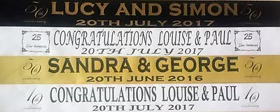 Personalised  Wedding Anniversary Engagement Banners Party Decorations Free P&p • £3.45