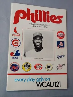 1970 Phillies Vs Mets Cleon Jones Cover Program / Scorecard Filled Out VG+++ • $11.95