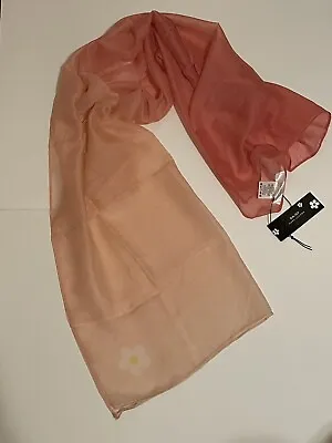 MARC JACOBS Daisy Sheer Ombre Pink Scarf - New • $15