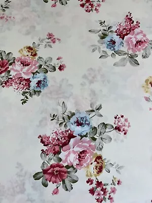 Vintage Romantic Roses Bouquet Cotton. High Quality . Floral 63” Wide . BTY • $12.95