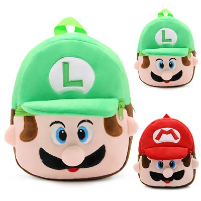 £8.54 • Buy Kids Boys Girls Plush Backpack Super Mario Bros Mario Luigi  School Bag Rucksack