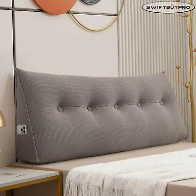 Bed Headboard  Wedge Pillow Bolster Reading Backrest Cushion Mattress Gap Filler • $49.80