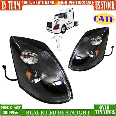 LED Headlight For 2004-2017 Volvo VNL Pair (Driver [LH]&Passenger[RH]Side) Black • $641.41