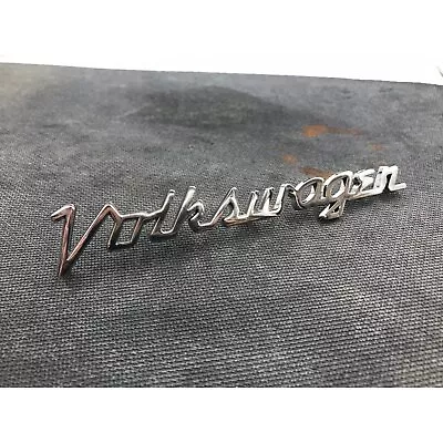 Volkswagen VW Script Emblem T1 Oval Split Heb Samba Okrasa Kdf Kubel Kafer Petri • $27.22