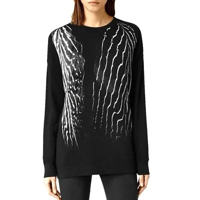 AllSaints 'Piuma Black Ita Sweat' Sweatshirt Sweater Size S • $45