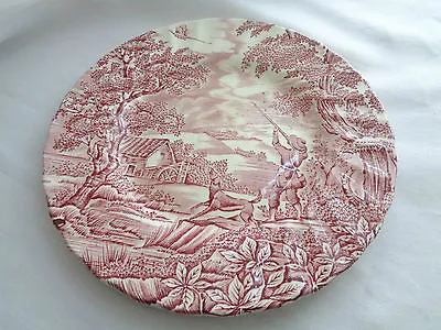 Transferware Myott  The Hunter  Pink Salad/Dessert Plate • £11.57