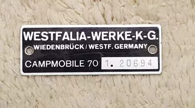 Vw Volkswagen Bus Camper Westfalia-werke-k-g.campmobile 70 • $150.10