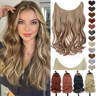 Thick Wire In Hair Extension Elastic Band Secret Miracle Hair Piece Mix As Human • $13.42