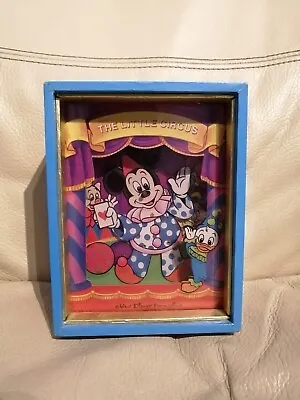 Walt Disney The Little Circus Dancing Mickey Mouse Music Box Vintage Rare • £18.95