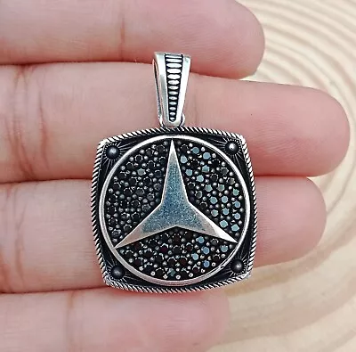 Luxury Mercedes Design Car Lovers Pendant With Chain 925 Sterling Silver Jewelry • $49.76