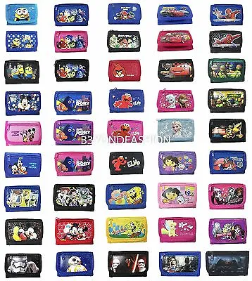 Licensed Kid's Tri-fold Canvas Wallet Disney Mickey Minnie Mouse CarsAvengers • $9.95