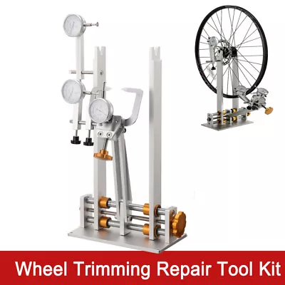 Bicycle Wheel Truing Stand Bike Hub Maintenance Repair Platform W/ Mechanic Tool • $128.99