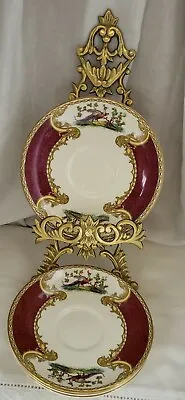 Set Of 4 Vintage Myott Staffordshire England Chelsea Bird Saucer Replacement  • $44