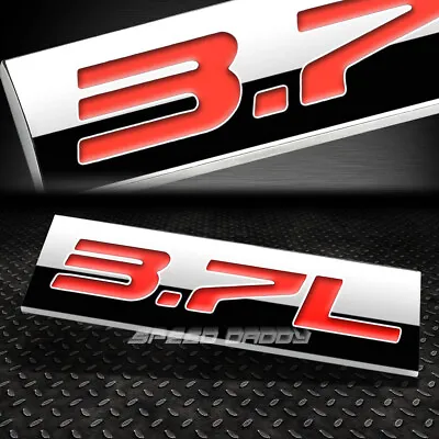 Metal Emblem Car Bumper Trunk Fender Decal Logo Badge Chrome Red 3.7l 3.7 L • $5.25