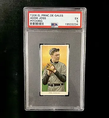 Addie Joss Pitching 1909-11 T206 El Principe De Gales. PSA 5. Excellent. RARE • $3200