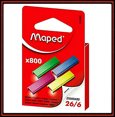 Maped Coloured Staples 26 6 Box Of 800 • £4.50