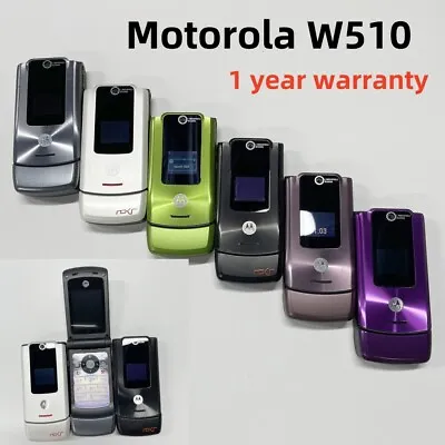 Motorola W510 GSM 850/900/1800/1900 Unlocked Flip Bluetooth Phone 1year Warranty • $33.99