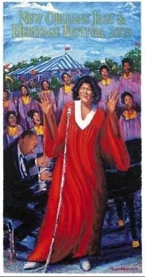 NEW ORLEANS JAZZ FEST POSTER  2003  Mahalia Jackson By Michalopolos • $129