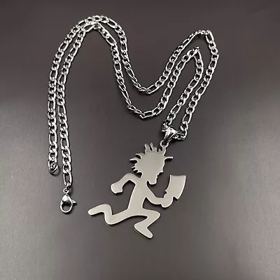 Men Hatchetman Necklace Stainless Steel ICP  Charms Pendant Figaro Chain 4mm 30' • $10.99