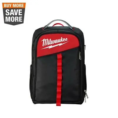 Milwaukee Low Profile Backpack 22 Pocket Job Site Tool Storage Bag Black Red New • $102.03