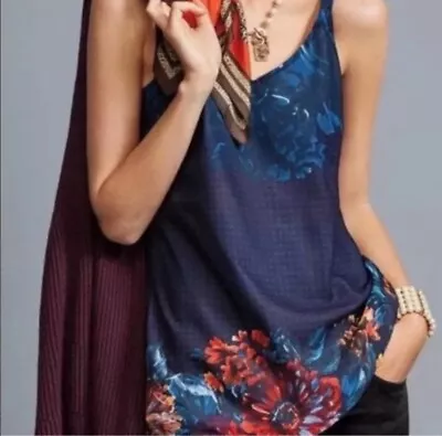 CAbi Artist Cami Tank Top Style 3434 Women’s Medium Lined Floral Colorful • $29.99