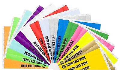 £89.99 • Buy 3/4  Custom Printed Or Plain Paper Tyvek Wristbands Security,Events,Festivals