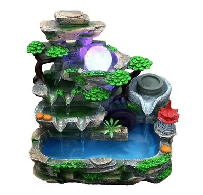 Tabletop Water Fountain Resin Rockery Waterfall Mist Water Feature Indoor  • $41.80