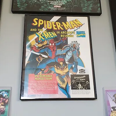 FRAMED Retro 1994 Marvel SpiderMan X-Men Arcade's Revenge Video Game Wall Art • $49.40
