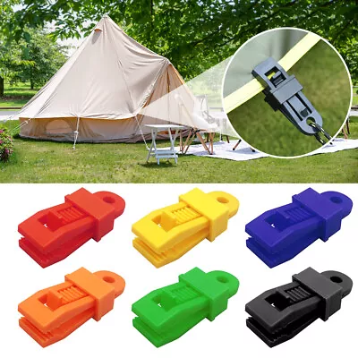 5/10Pcs Adjustable Heavy Duty Lock Grip For Tarp & Shade Cloth Plastic Clips UK` • £1.99