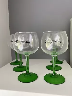 £20 • Buy 6x Tanqueray Gin Balloon Goblet Glass Green Stem. Excellent Condition