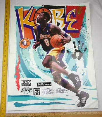 Kobe Bryant #8 Los Angeles Lakers 1990s Promo Poster 17x22  VINTAGE • $29.95