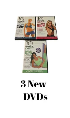 3 NEW 10 Minute Solution Exercise Workout DVDs Videos FREE SHIPPING • $14.95