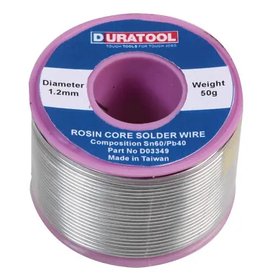 £8.59 • Buy 60/40 Tin Lead Solder Wire Rosin Soldering Flux 1.2mm Low Melting 190°C 50g 