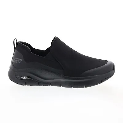 Skechers Arch Fit Banlin Mens Black Extra Wide Lifestyle Sneakers Shoes • $48.99