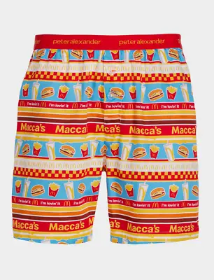 Peter Alexander Men’s Macca's Icon Cotton Mid Length Shorts Size XS • $39