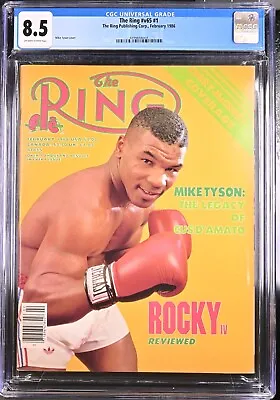 The Ring Boxing Magazine February 1986 Mike Tyson First Cover Rc Cgc 8.5 • $1799.99