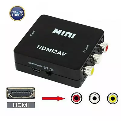 $6.95 • Buy HDMI To RCA AV Adapter Converter Cable CVBS 3RCA 1080P Composite Video Audio /US