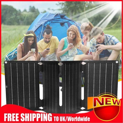 £55.07 • Buy 40W Foldable Solar Panel DC5521 Folding Solar Panels For Phone Power Bank