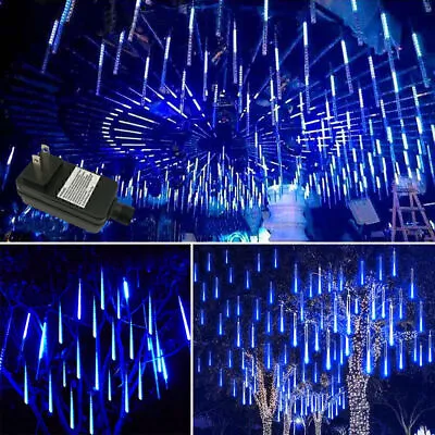 540 LED Lights Meteor Shower Rain 10 Tube Xmas Snowfall Tree Outdoor Decor Light • $116.93