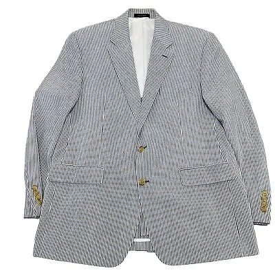 Polo Ralph Lauren Men Seersucker Pinstripe Blazer Sport Coat Suit Top-43R-5520 • $60