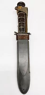 WWII Camillus USN MK2 COMBAT Fighting Knife & Scabbard • $150